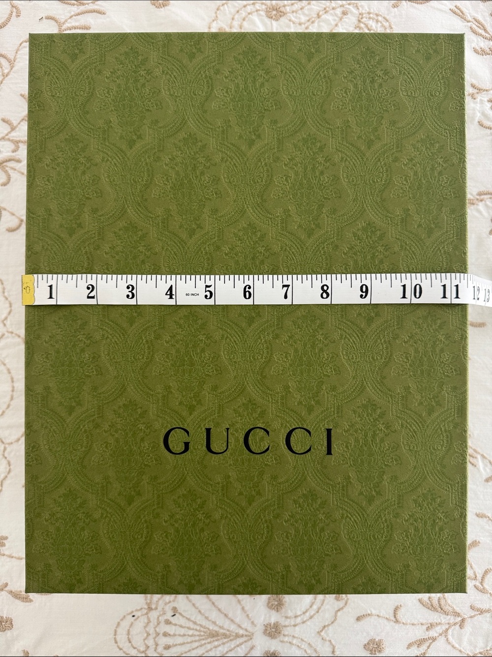 Gucci Olive Green Embossed Logo Shoe Box